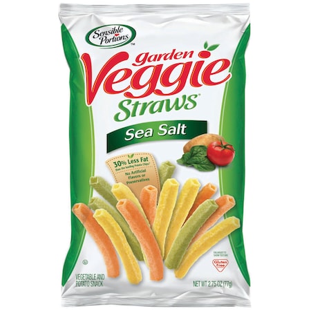 Hain Gourmet Sensible Portions Veggie Straws Sea Salt, PK6 HG32288